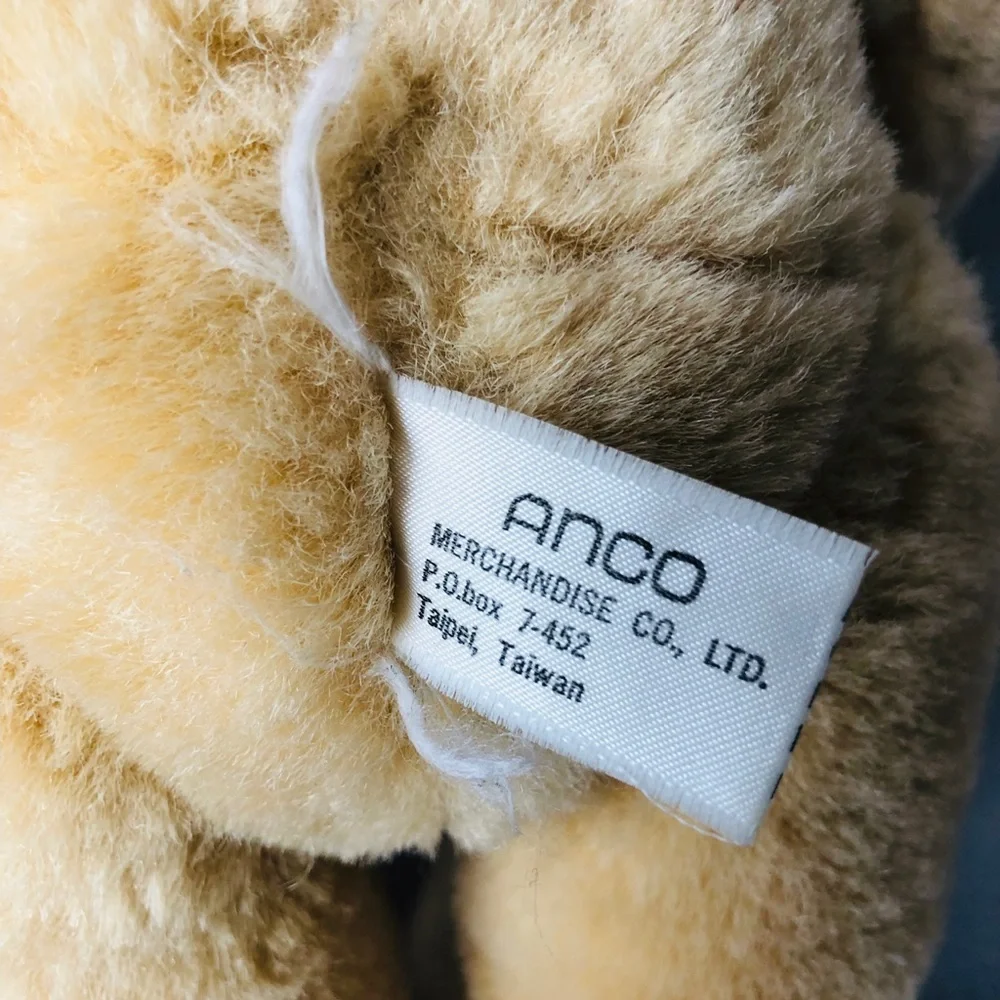 Vintage Anco Teddy Bear Jointed Plush Stuffed Animal made in Taiwan